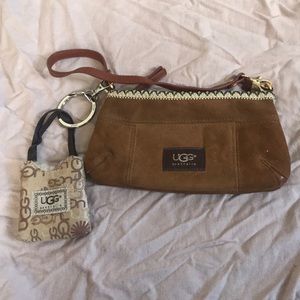 Classic suede UGG purse with UGG tote keychain!